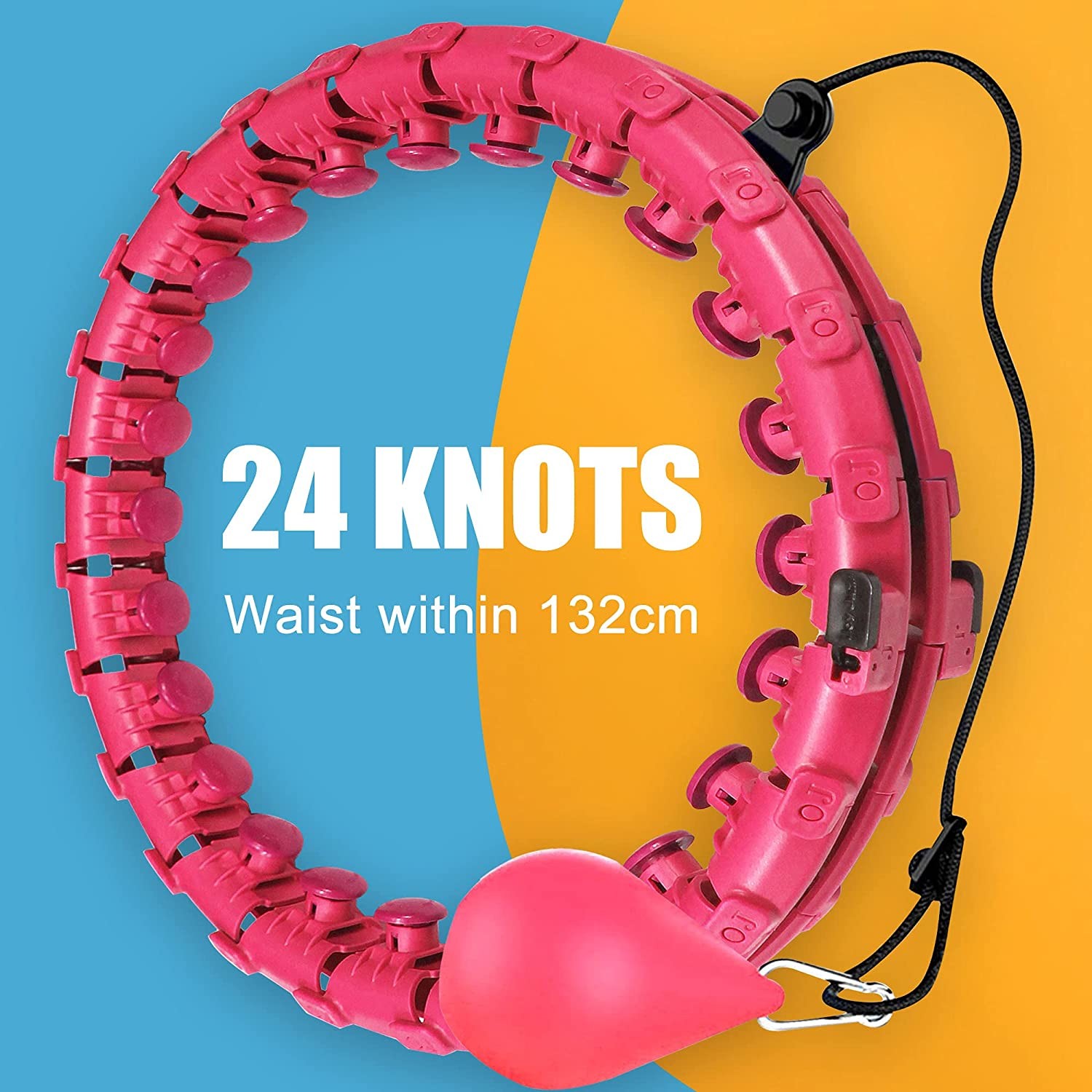 19 Knots Adjustable Weighted Hula Hoop Fat Burning ROHS Approved