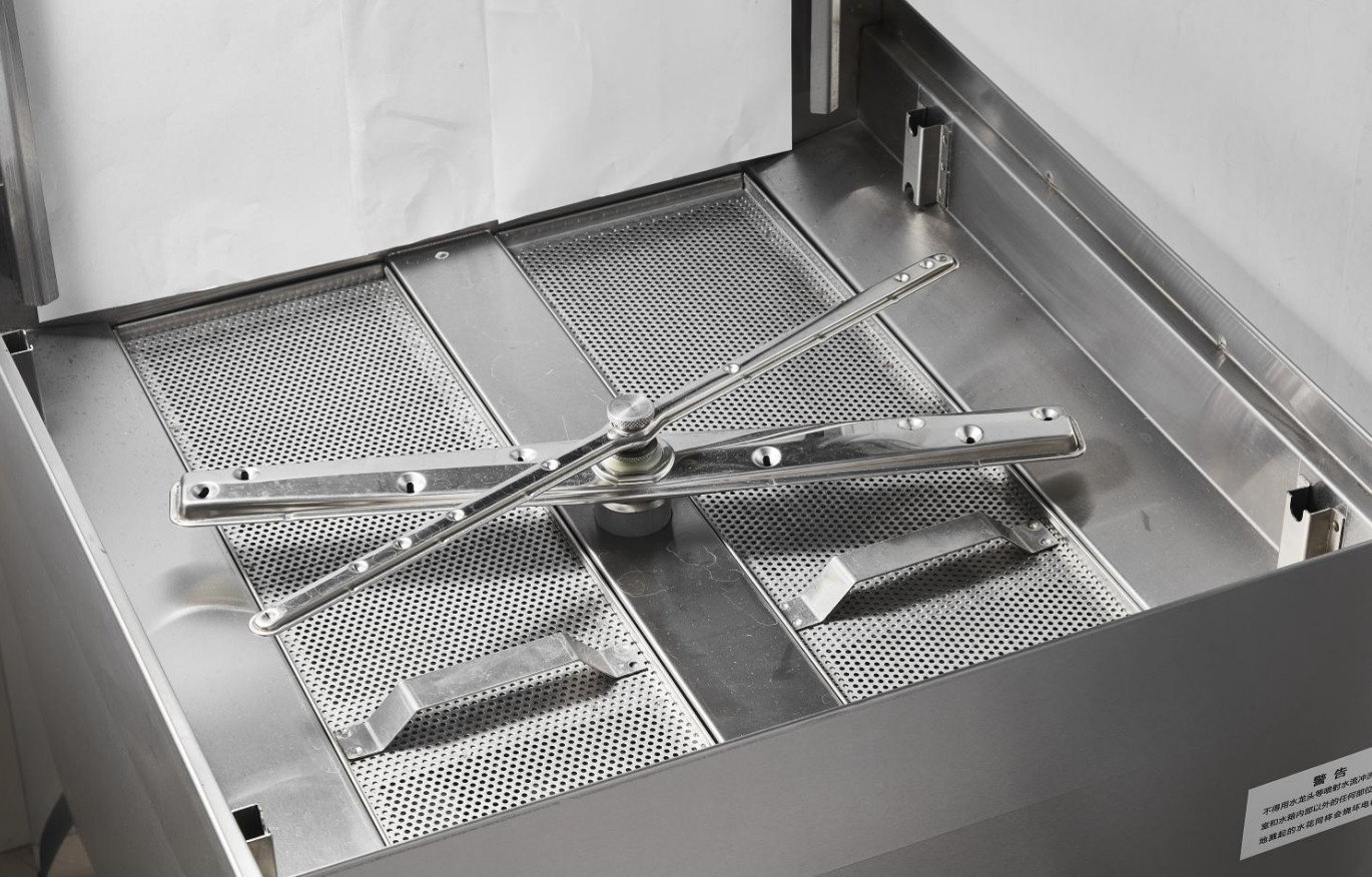 Industrial Silver Freestanding Dishwasher Large Domestic Dishwashing Machine