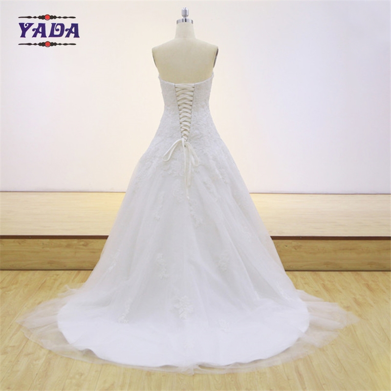 New design ladies off-shoulder slim mermaid tail sweetheart dress white cheap wedding dresses