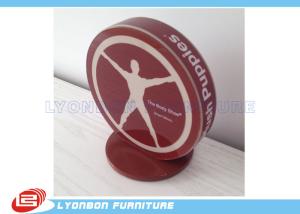 Quality SGS ISO Red Engraved Logo Wood Display Accessory MDF For Brand / Label wholesale