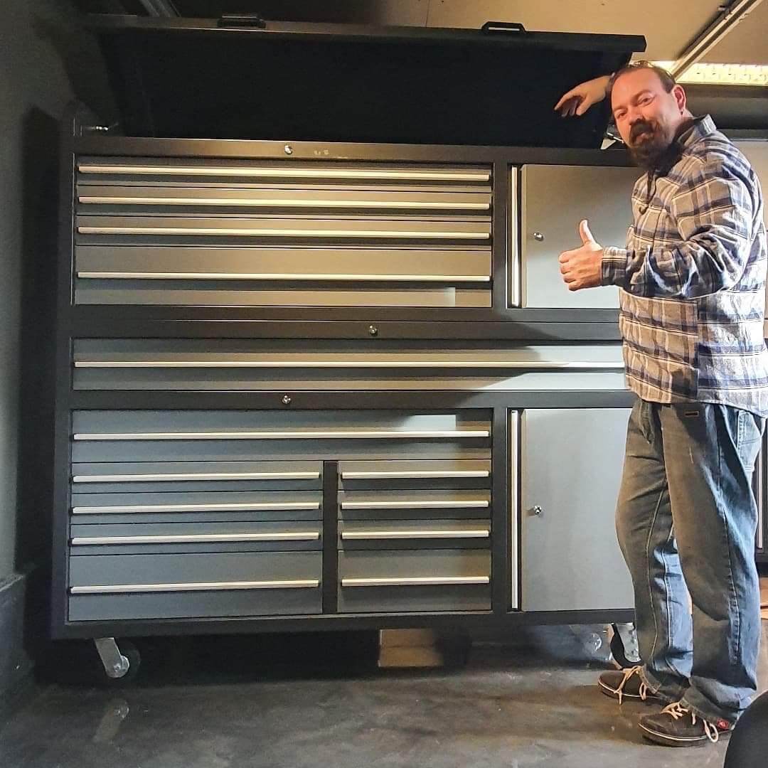 72" Rolling Tool Cabinet Heavy Duty Lockable Storage for Garage and Garden Equipment