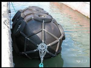 Quality Dia 1200mm Roughened Pneumatic Marine Rubber Fenders Tire Chain Mesh 2000mm Length wholesale