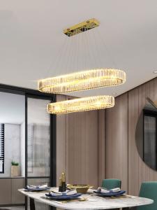 Quality Gold kitchen chandelier for living room modern oval crystal chandelier(WH-CY-183) wholesale