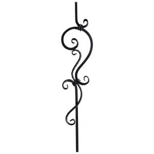 Quality Vintage Steel Metal Handrail Components Cast Iron Balusters Flower Decorations wholesale