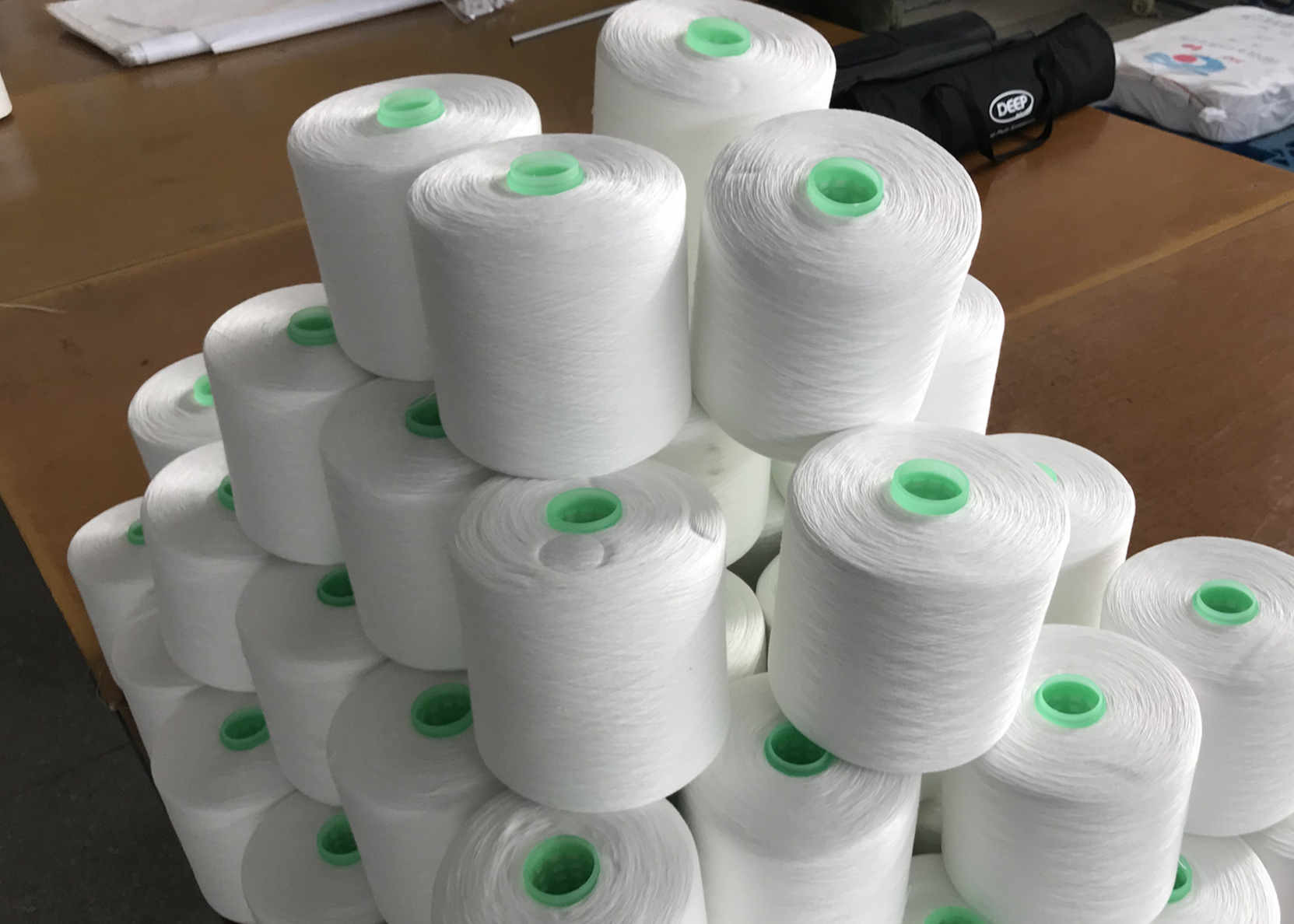 Optic White 20S/3 Paper Cones Spun heavy duty polyester thread