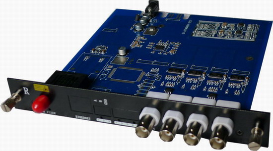 19 inch 4U rack-mount chassis video to fiber