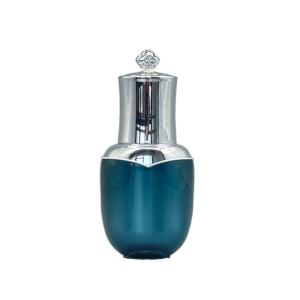 Quality Flower 15ml Essential Oil Bottle Dropper Oval Shape Cap 0.53oz Metallized For Cosmetic wholesale