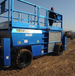 Quality GTZN Industrial Hydraulic Lifting Platform Rough Terrain Scissor Lift With Outriggers wholesale