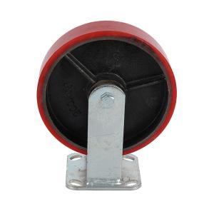 Quality 4 5 6 8inch Large Load Heavy Duty Industry Iron Swivel Casters Wheels with Brake wholesale
