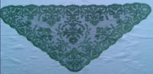 Quality Elegant Embroidered Barcelona veil Authentic Spanish Medallion Mantillas GREEN COLOR wholesale