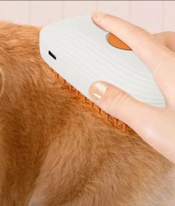 Quality 2024 New 3 In 1 Pet Hair Cleaning Steam Brush Spray Comb Rechargeable Cat Steamy Brush wholesale