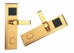 PVD Gold Modern House LOCK Hotel Entrance Lock with Card / Card Open