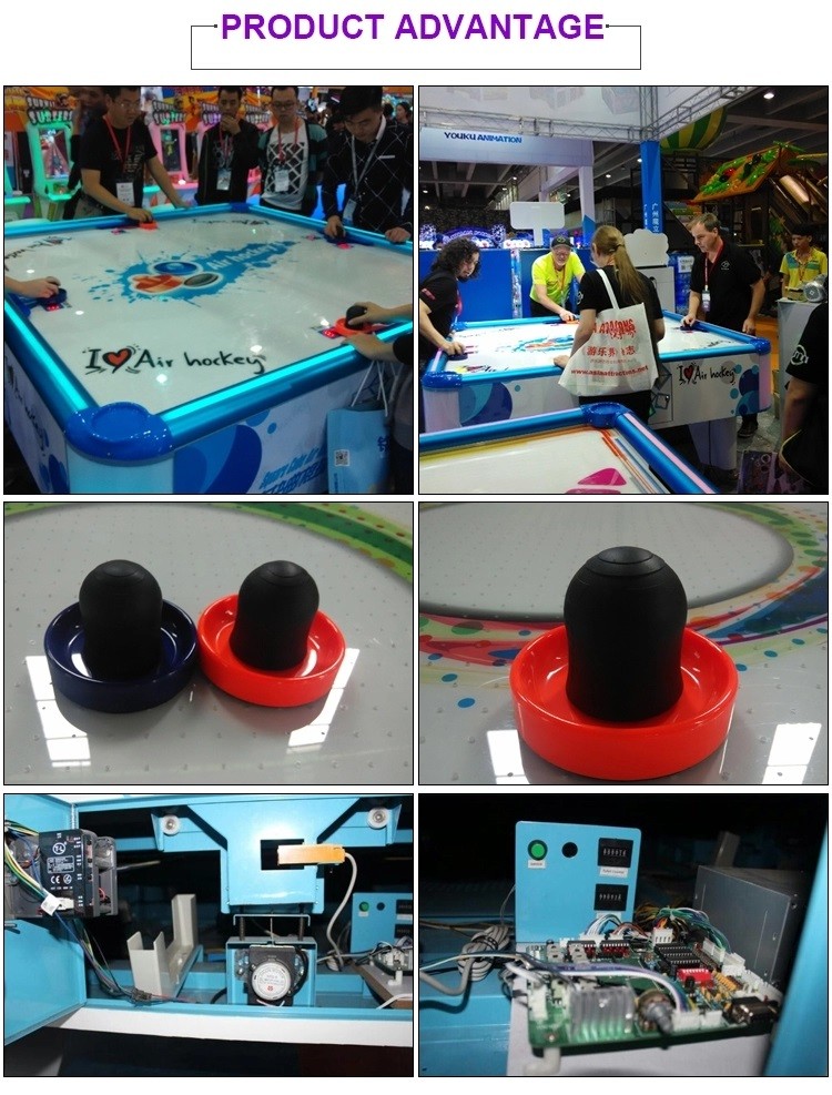 Square Cube Electronic Air Hockey Table Game Machine For 2 Players