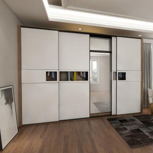Quality Anti Scratch Master Bedroom Closet Organizer 150cm Wardrobe wholesale