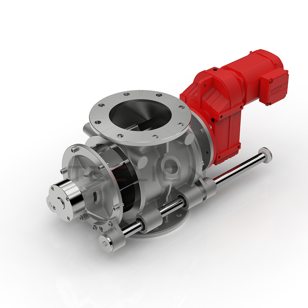 Small Airlock Rotary Valve for Powders and Granular Products in Industrial Settings