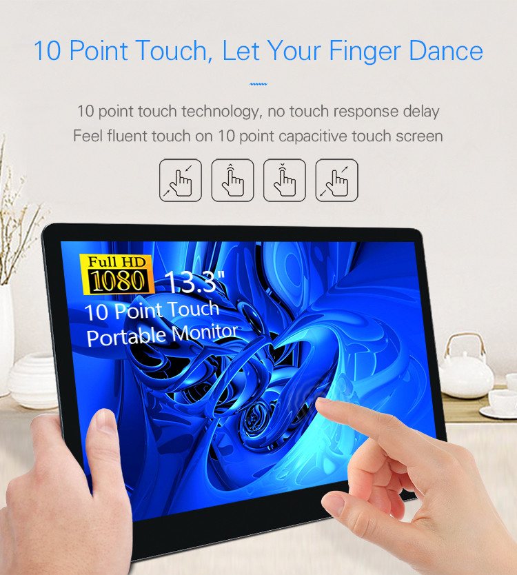 Response Time 12ms Narrow Border 16:9 Portable Video Game Monitor