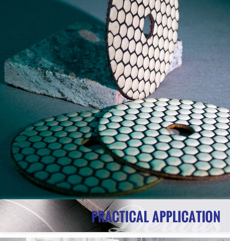 Customized Colors 3 Step Resin Bond Flexible Polishing Pads for Granite Marble Best