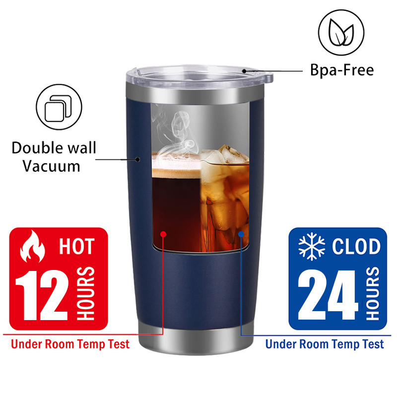 Custom Logo Powder Coated Stainless Steel Tumbler Regular 2025 Wholesale Bulk Custom 20 Oz Powder
