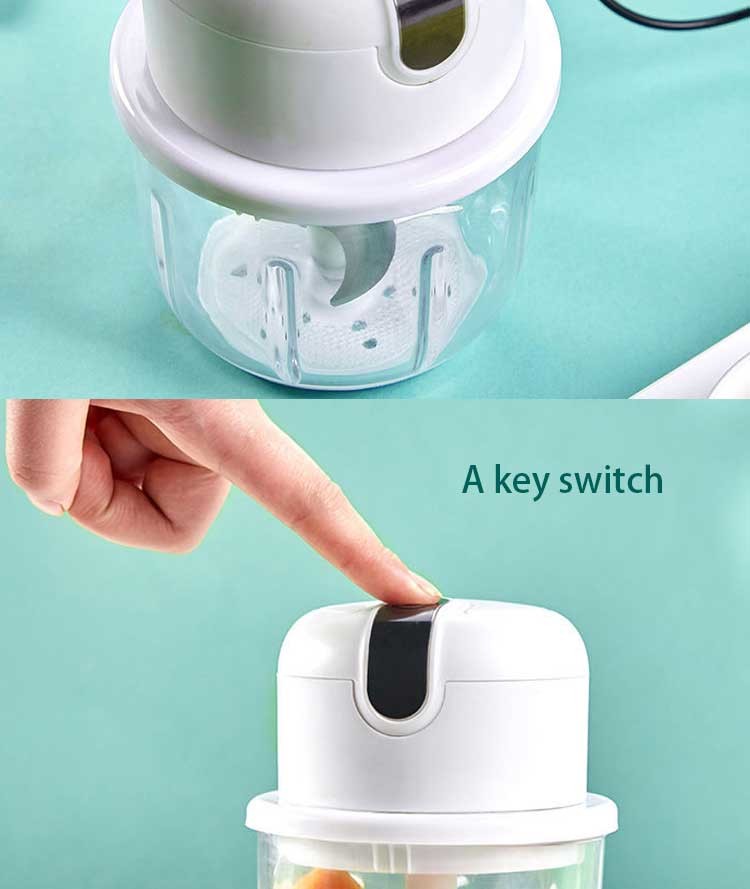 Portable Food Chopper Grade Electric Mini Garlic Chopper With USB Charging