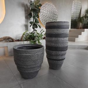Quality Tall Large Resin FRP Fiberglass Flower Pots Logo Customized wholesale