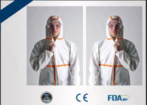 Quality Liquid Proof Disposable Protective Coveralls Eco Friendly With Hood wholesale