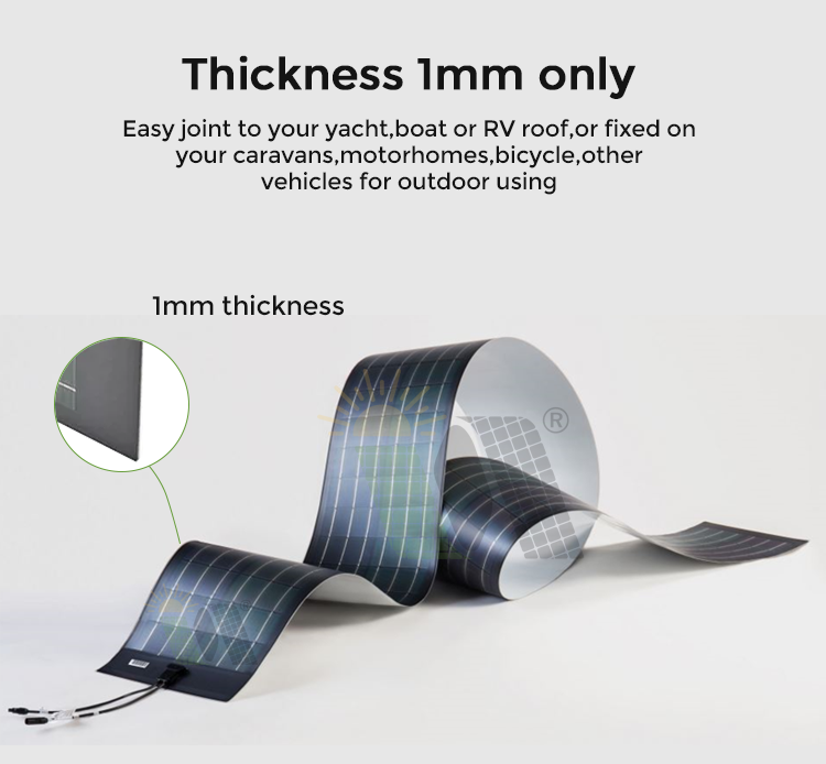 Monocrystalline Flexible Solar Panel 5w 10w 20w 30w 40w 50w 36v Thin Film