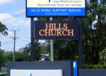 10mm Outdoor LED Billboard , High Brightness Waterproof LED Church Sign