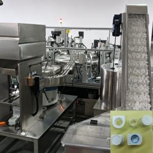 Quality Ten Cavities Automatic Detection And Stainless Steel And Aluminium Alloy For 100% Qualified Heli Milk Cap Assembly Machine wholesale