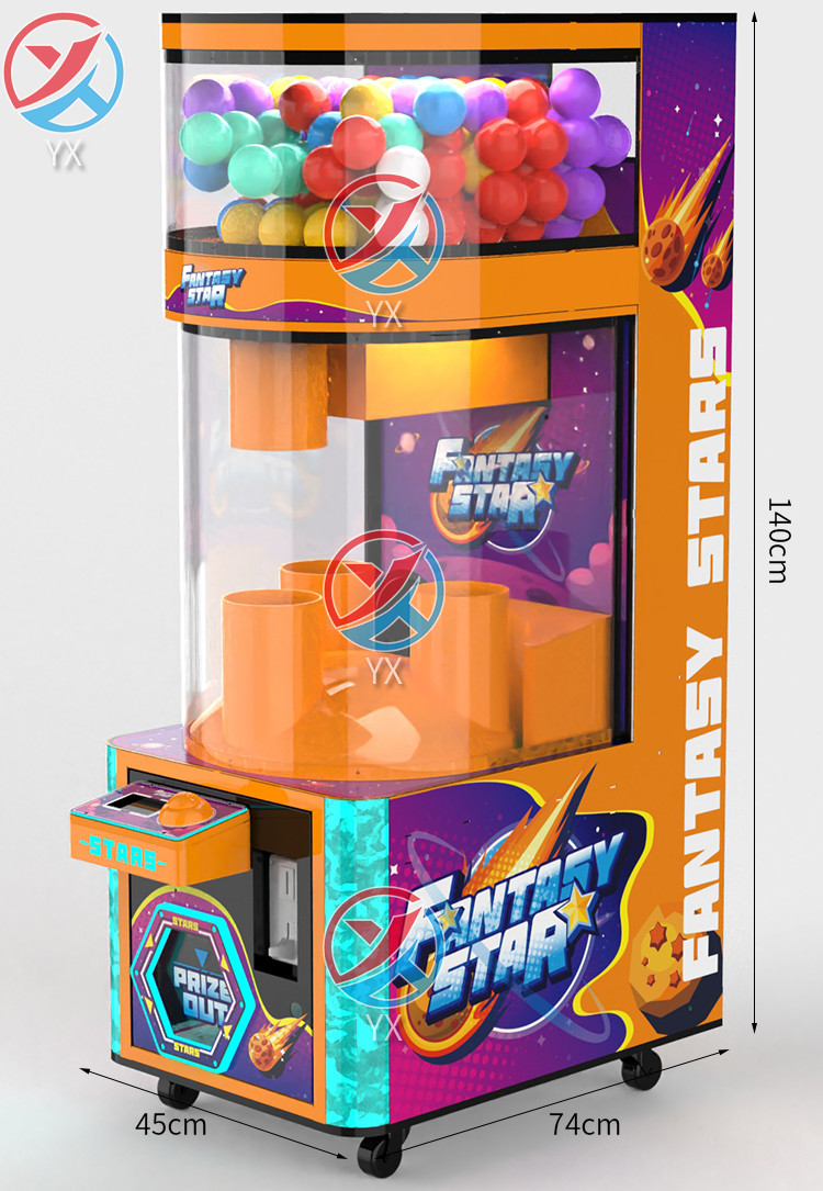 Orange Lucky Dino Coin-operated Automatic Toy Dispensing Arcade Game Machine (100mm)