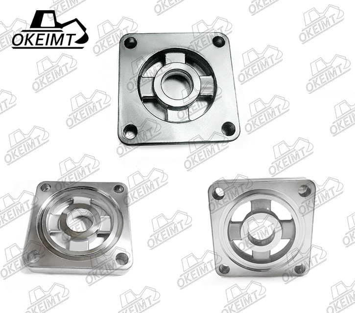 PC60-7 Oil Filter Head Square Aluminum For Excavator Engine Spare Part