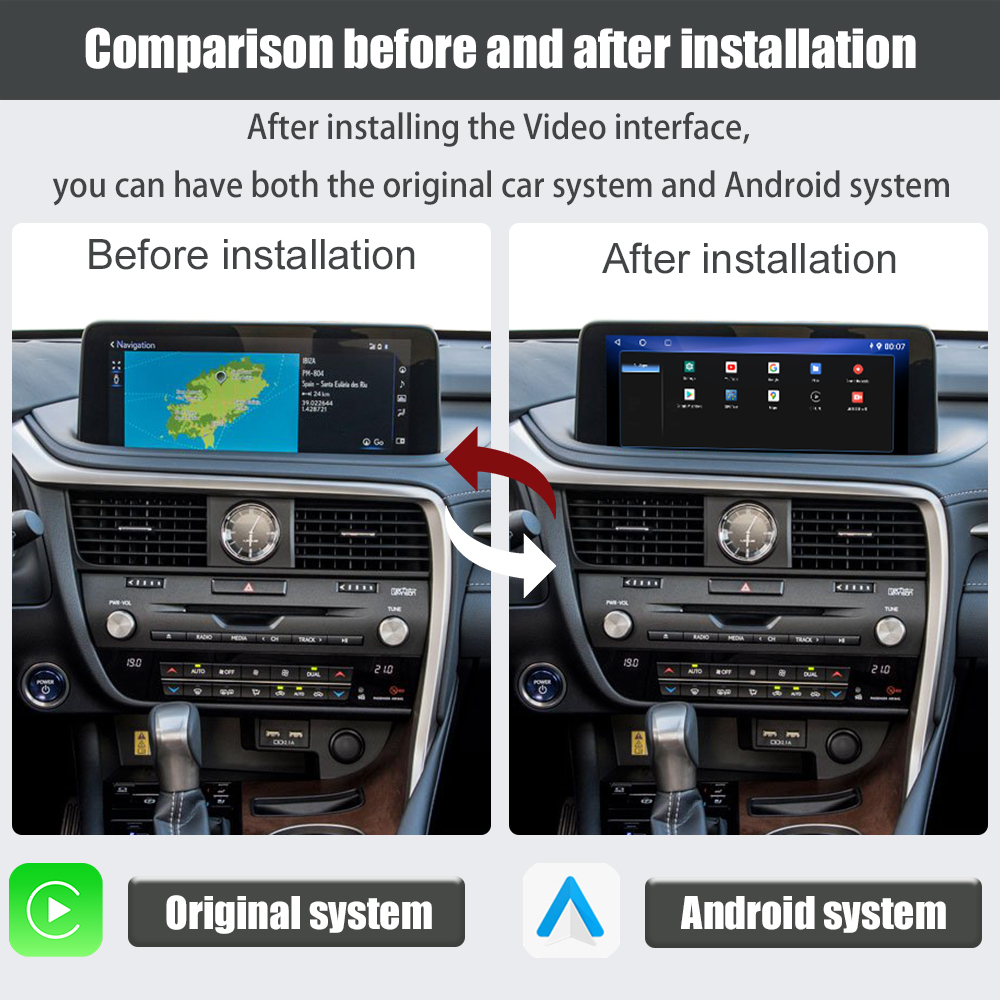 Viknav Car Radio For LEXUS RX (2020-2021)12.3 inch Auto Vertical Screen Wireless Carplay GPS Navigation Multimedia