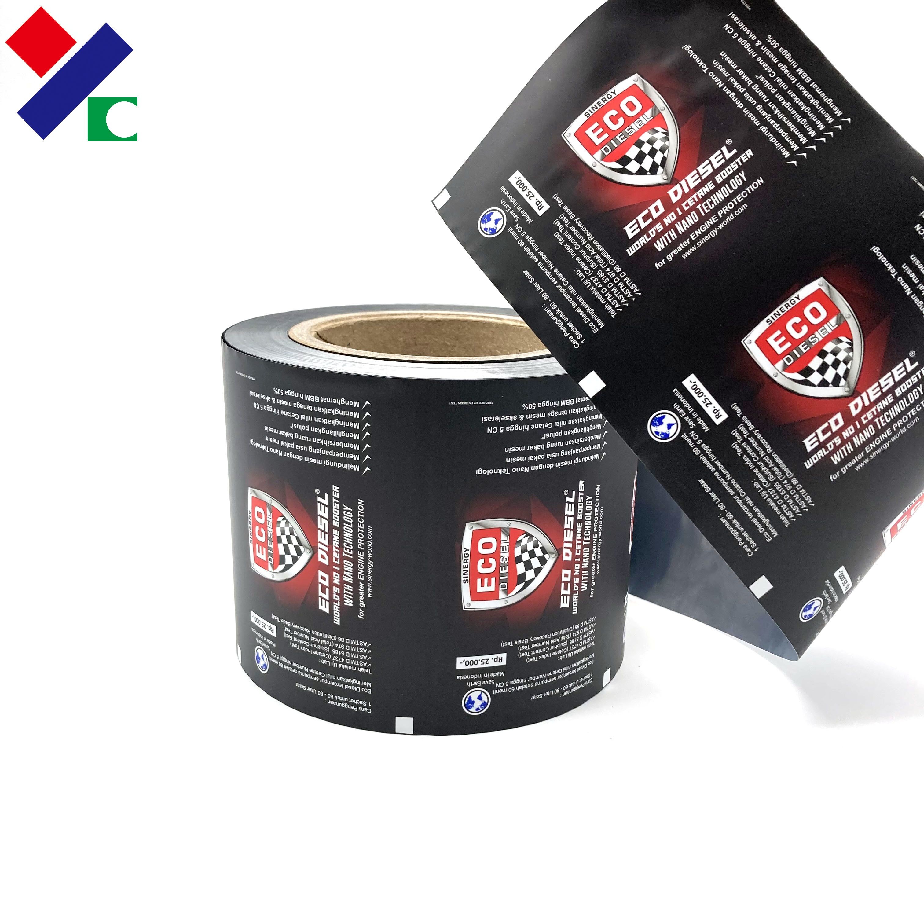 ODM Food Packaging Film Roll Gravure Printing Matte Finish Engine Oil Protective
