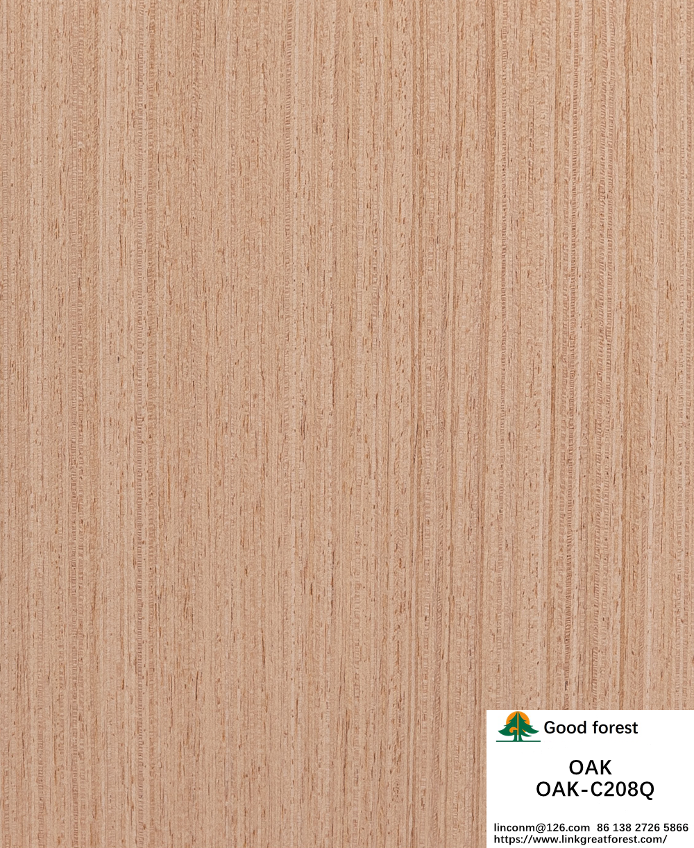 American Oak Engineered Wood Veneer Quarter Slice Cut 0.5mm Thinckness For Door And Cabinet Face