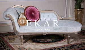 Quality Curved Velvet Fabric Bedroom Furniture Elegant Chaise Lounge wholesale