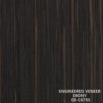 Straight Ebony Colored Engineered Wood Veneer For Fancy Plywood 640-1220mm Width
