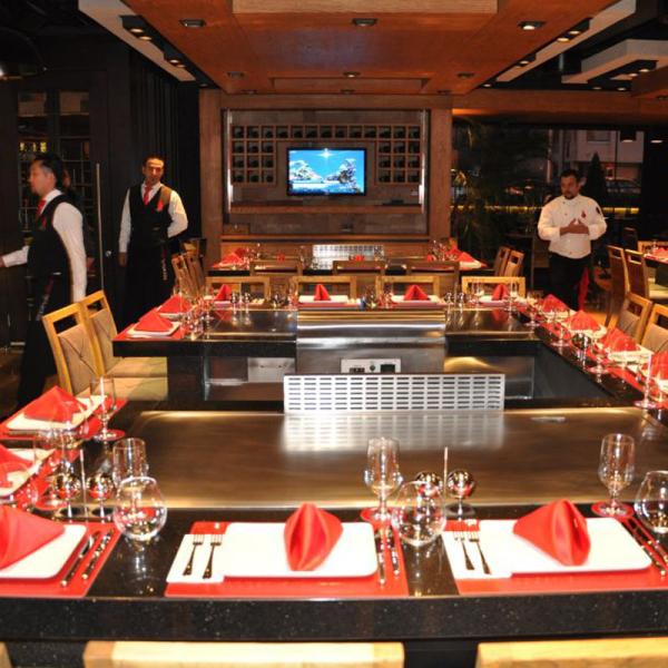 Rectangle Stainless Steel Teppanyaki Grill Table Commercial Restaurant Kitchen