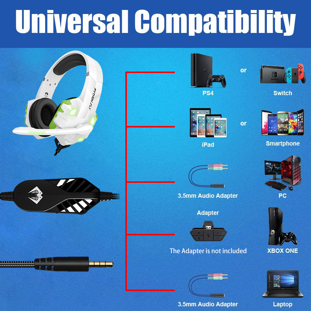 15Hz-20KHz Frequency Wired Over Ear Headphones , Wired Ps4 Headset With Mic OEM