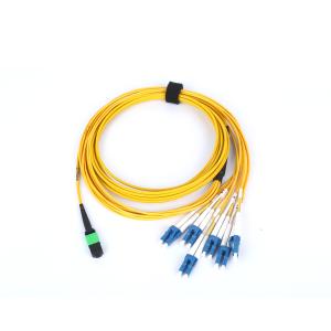 Quality Low Loss 12F 3.0mm OM3 LSZH MPO fiber patch cord Customized Color wholesale