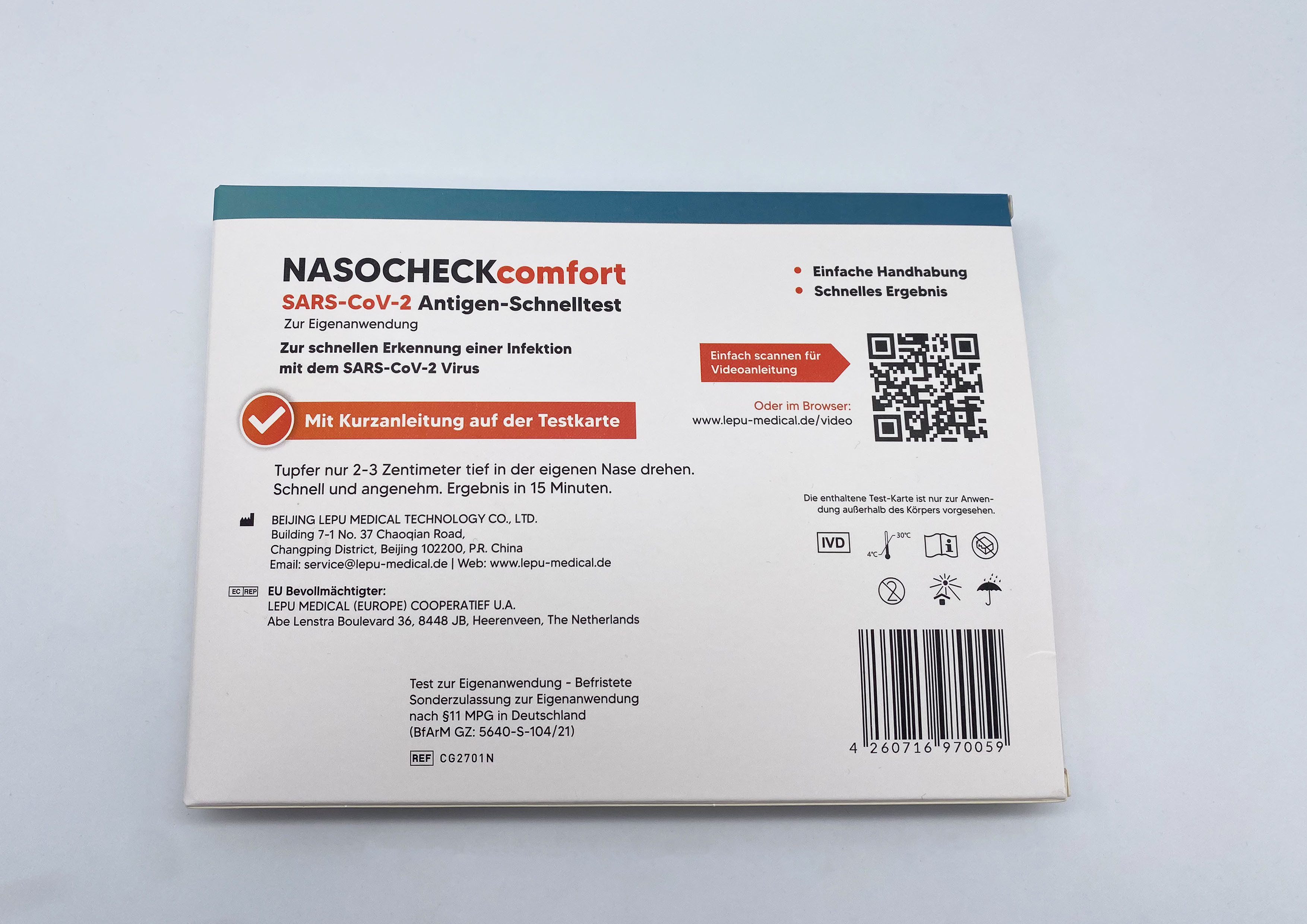 15 Min SARS-CoV-2 Fast Coronavirus Test Kit