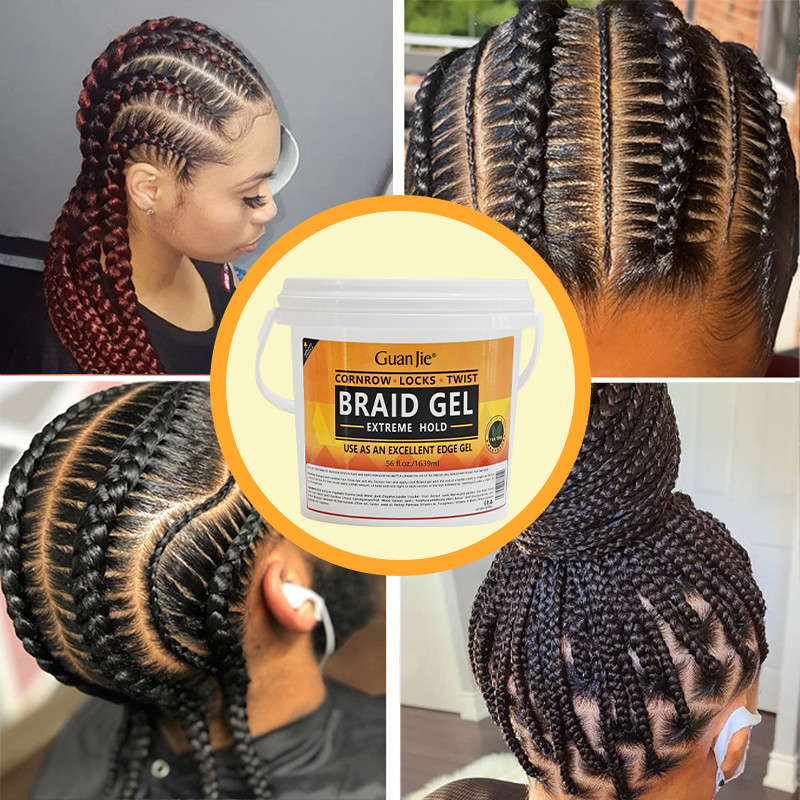 56oz Non Greasy Loc N Thick Clear Braiding Jam Hair Gel And Edge Control Super Strong Hold