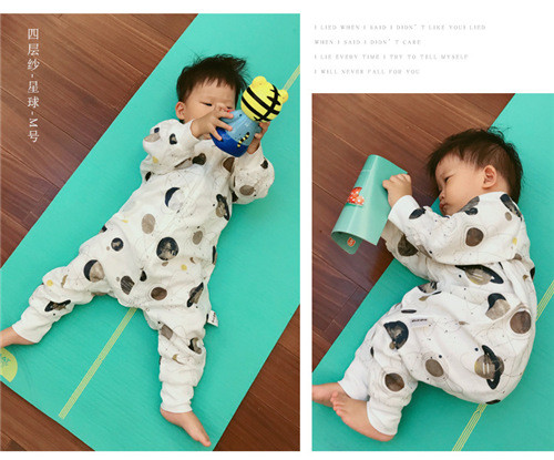 6 Layers Soft Cotton Muslin Sleeping Bag Kids Sleep Sack Prevent Cold Moisture Absorption
