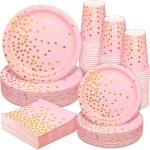 Biodegradable Pink Paper Plates And Napkins