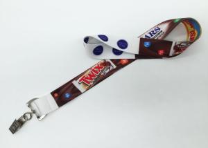 Quality Good Looking Dye Sublimation Lanyards ， Red Visitor Lanyards With Id Holder wholesale