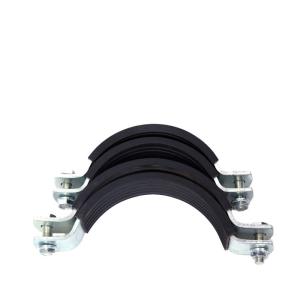 Quality Q235 Gold Electro Galvanized Steel Conduit Clamps TPE Cushioned Pipe Clamp SS316 wholesale