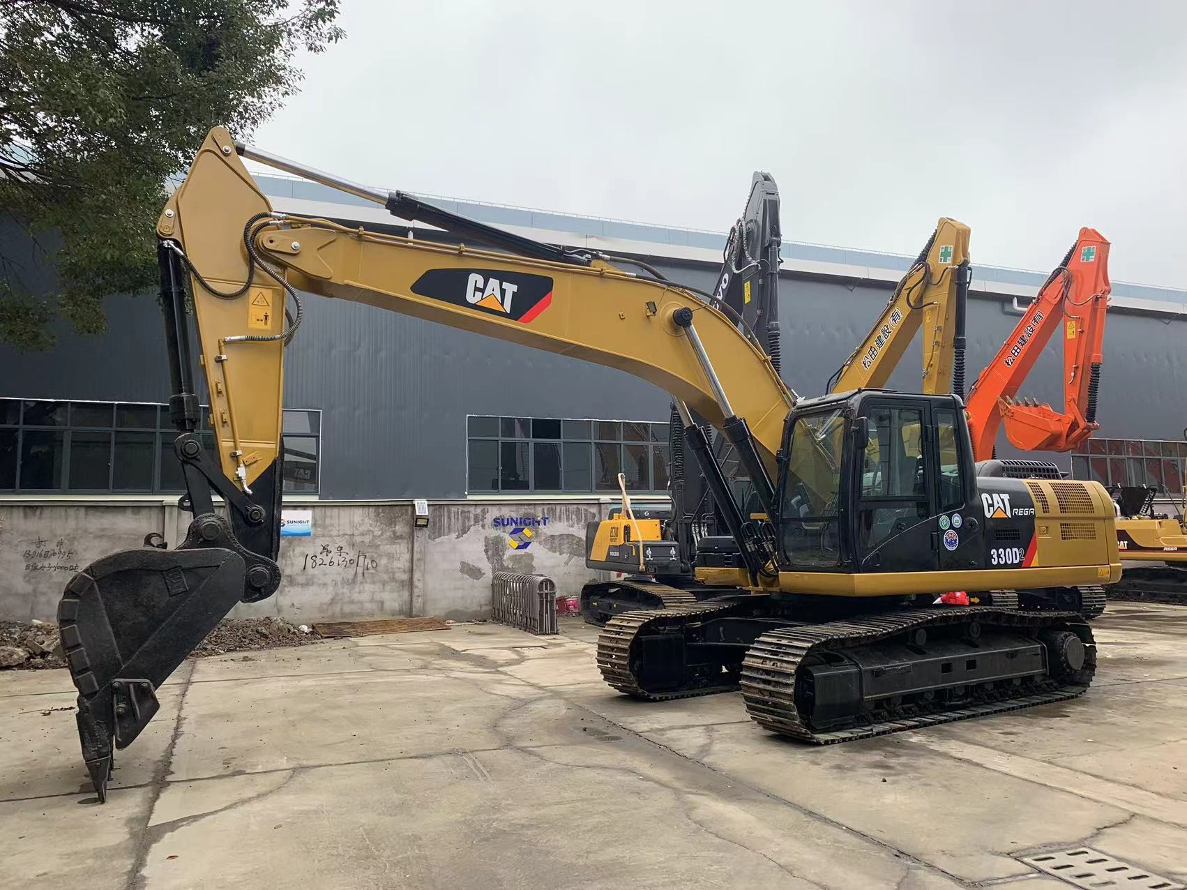 30T Used Excavator Thumbs Refurbished CAT 330D Excavator With Caterpillar Original Color