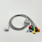 7 Lead Holter Cable For GE SEER 1000 Snap Connector 2104813-001 1.1m