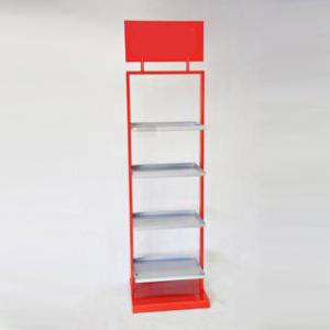 Quality Movable 4 Layer Metal Plate Display Racks With Casters wholesale