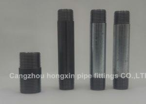 Quality Black coated steel pipe nipples seamless pipe thread nipples with DIN 2982 wholesale