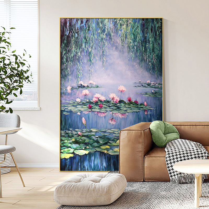 Customized Size Colorful Flower Acrylic Oil Painting for Hotel Decor Personalized Hand Painted