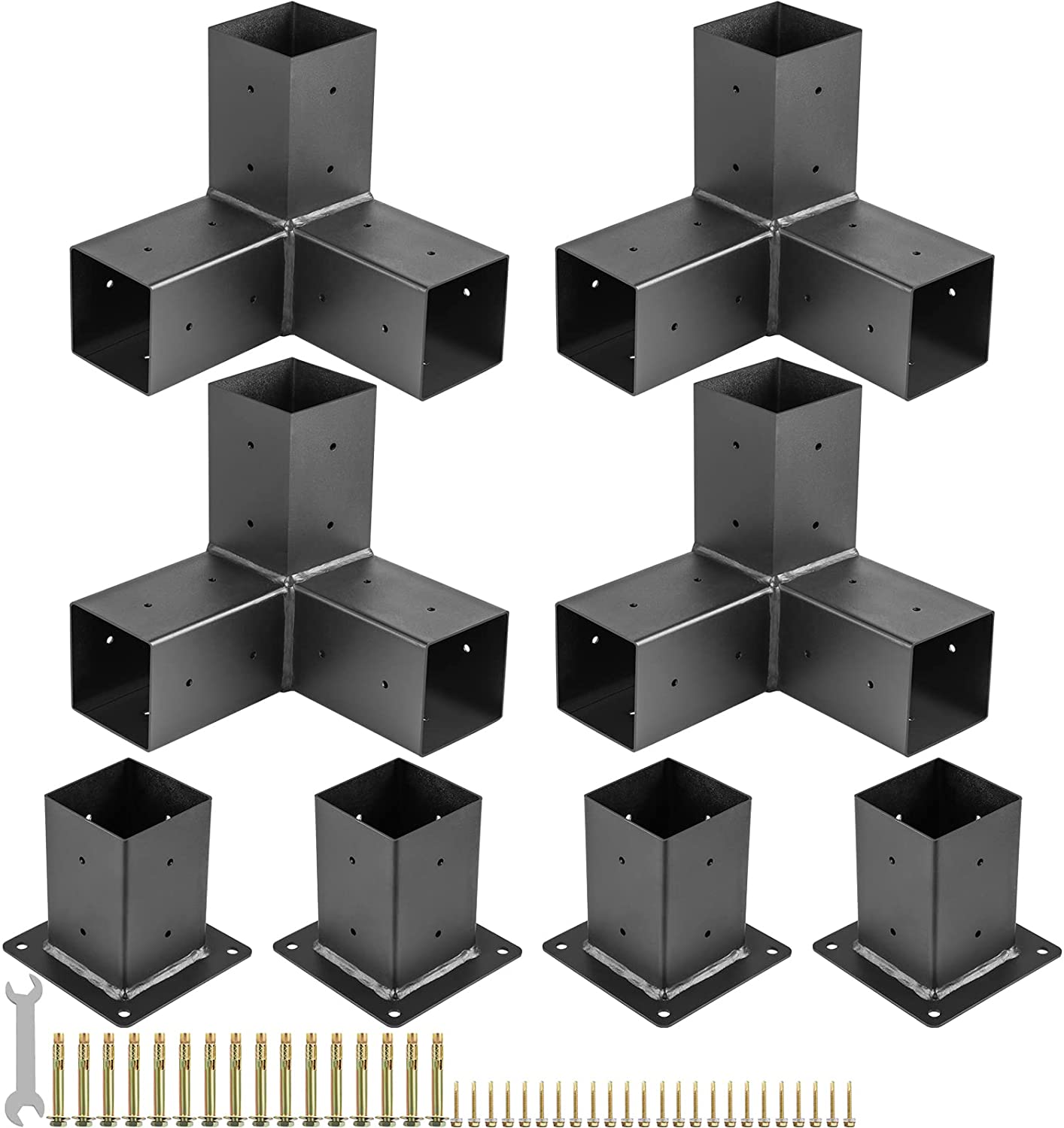 Building Construction 4x4 6x6 Metal Pergola Bolt Kit Stamping Punching Bending Process